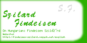 szilard findeisen business card